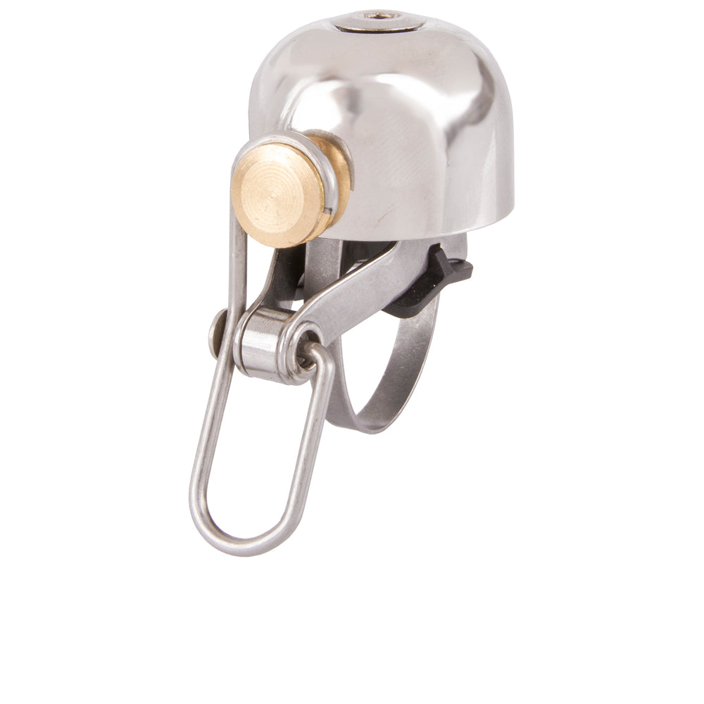 M-Wave Bella C-Yell Fahrradklingel aus Messing, silber