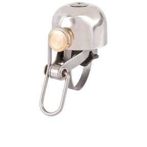 M-Wave Bella C-Yell Fahrradklingel aus Messing, silber