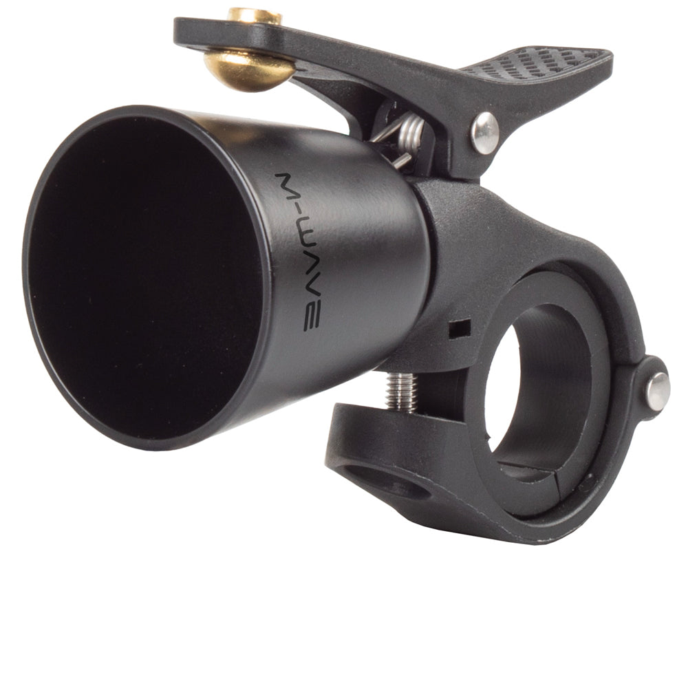 M-Wave Trophy Fahrradklingel aus Messing, schwarz