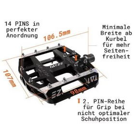 TATZE Pedal MC-AIR FLAT Fahrradpedal E-Bike