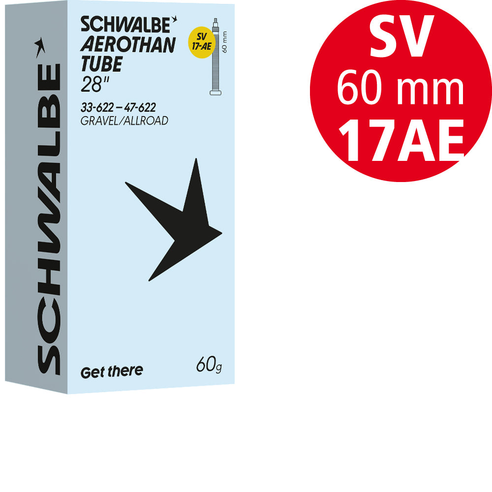 Schwalbe Aerothan Schlauch Nr. 17, 28 Zoll Gravel, TPU, Nr. 17-AE, SV 60 mm