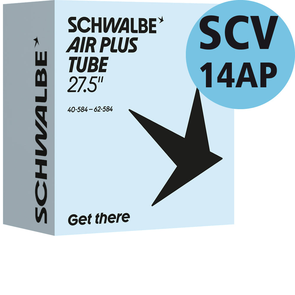 Schwalbe Air Plus Schlauch 27,5 Zoll, Nr. 14-AP, 40 bis 62 mm, SCV 40 mm