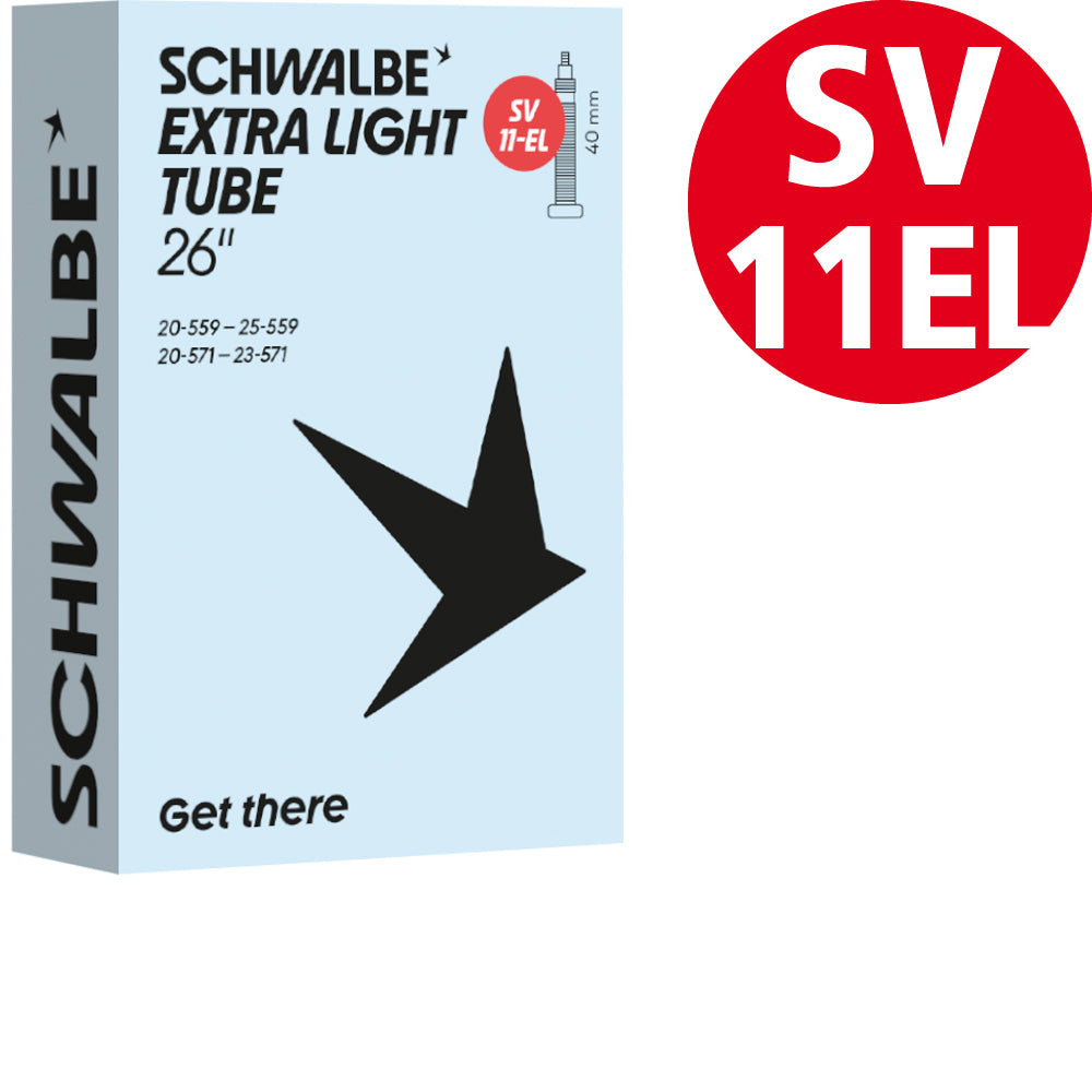 Schwalbe Extralight Schlauch Nr. 11, 26 Zoll und 650C, SV 40 mm
