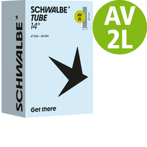 Schwalbe Schlauch 14 und 16 Zoll, Nr. 2L, 254, AV 40 mm