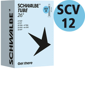 Schwalbe Schlauch 26 Zoll und 650B, Nr. 12, 30 bis 47 mm, SCV 40 mm