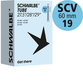 Schwalbe Schlauch 27,5 bis 29 Zoll, Nr. 19, 40 bis 62 mm, SCV 60 mm