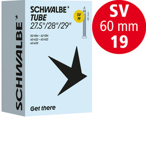 Schwalbe Schlauch 27,5 bis 29 Zoll, Nr. 19, 40 bis 62 mm, SV 60 mm, für Bosch-Magnet