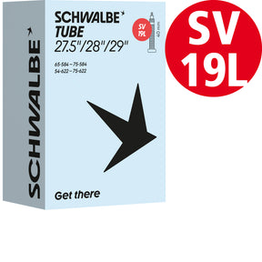 Schwalbe Schlauch 27,5 bis 29 Zoll, Nr. 19L, 54 bis 75 mm, SV 40 mm
