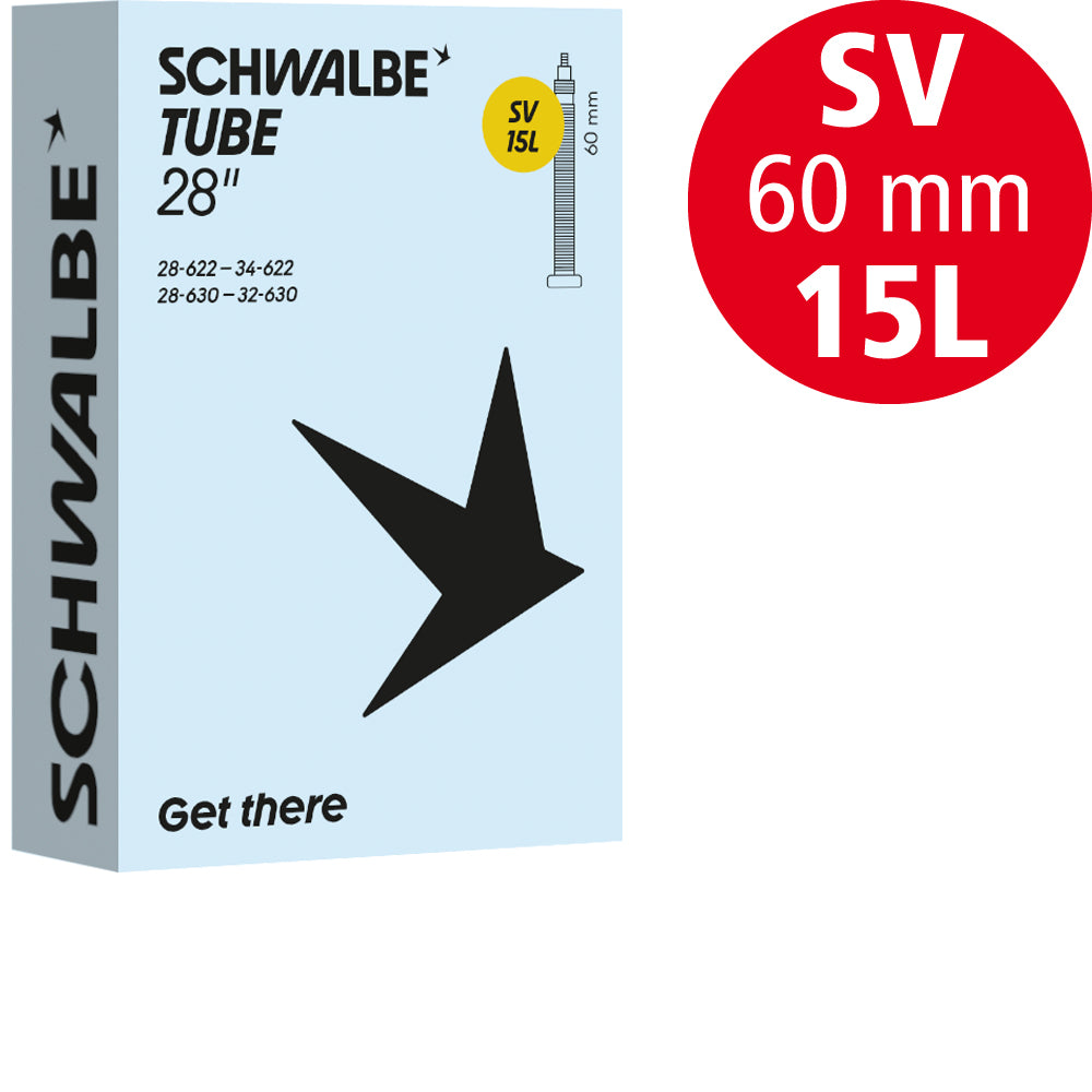 Schwalbe Schlauch 28 Zoll Rennrad, Nr. 15L, 28 bis 34 mm, SV 60 mm