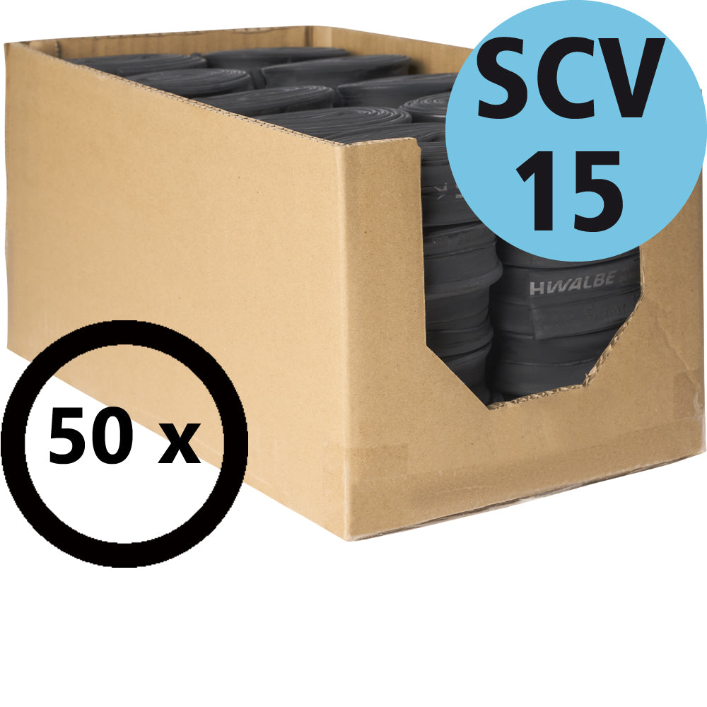Schwalbe Schlauch Nr. 15 Werkstattbox, 50 Stück, SCV 40 mm