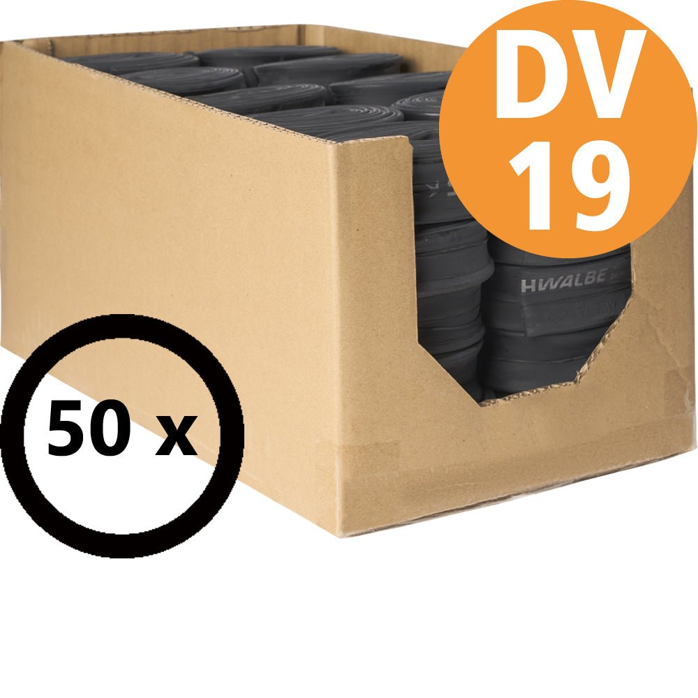 Schwalbe Schlauch Nr. 19 Werkstattbox, 50 Stück, Nr. 19, 40 bis 62 mm, DV 40 mm