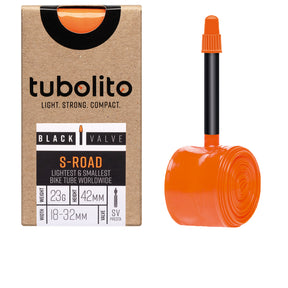 tubolito S-Tubo Road TPU-Schlauch 28 Zoll 18 bis 32 mm, Sclaverand 42 mm, schwarzes Ventil