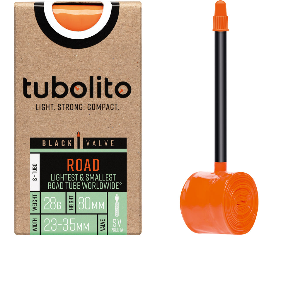 tubolito S-Tubo Road TPU-Schlauch 28 Zoll, Sclaverand 80 mm, schwarzes Ventil