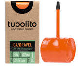 tubolito Tubo Gravel TPU-Schlauch 28 und 27,5 Zoll, Sclaverand 42 mm, orangefarbenes Ventil