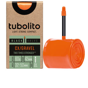 tubolito Tubo Gravel TPU-Schlauch 28 und 27,5 Zoll, Sclaverand 42 mm, schwarzes Ventil