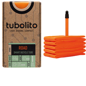 tubolito Tubo Road SYNCD TPU-Schlauch mit Bluetooth-Drucksensor, Sclaverand 42 mm, orange