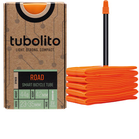 tubolito Tubo Road SYNCD TPU-Schlauch mit Bluetooth-Drucksensor, Sclaverand 80 mm, schwarzes Ventil