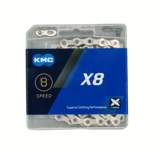 KMC X8 Silber vernickelte Fahrradkette 114 Glieder